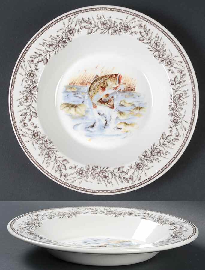 Wildlife Large Rim Soup Bowl by Zrike-1