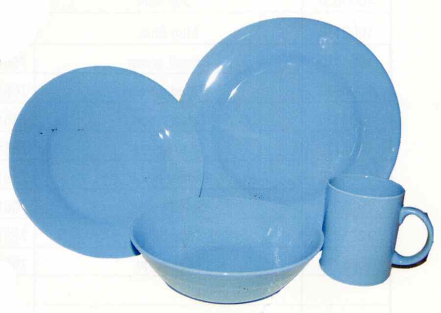 Porcelain Solids Blue Dinner Plate by Zrike-1