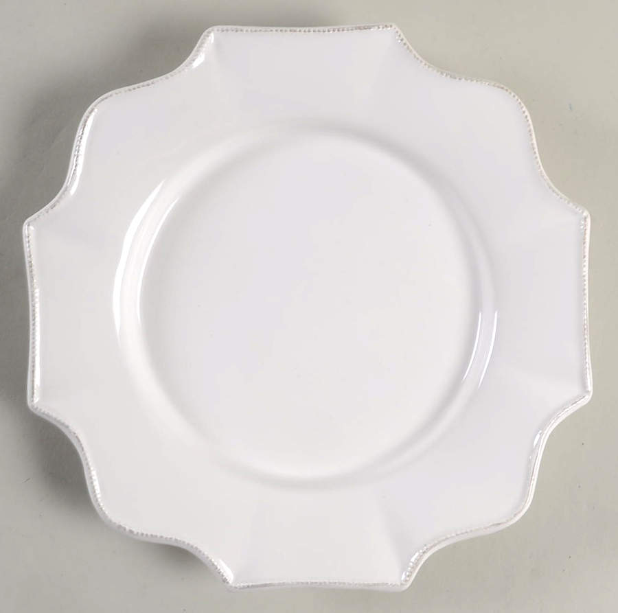Quadra White Dinner Plate by Z Gallerie-1