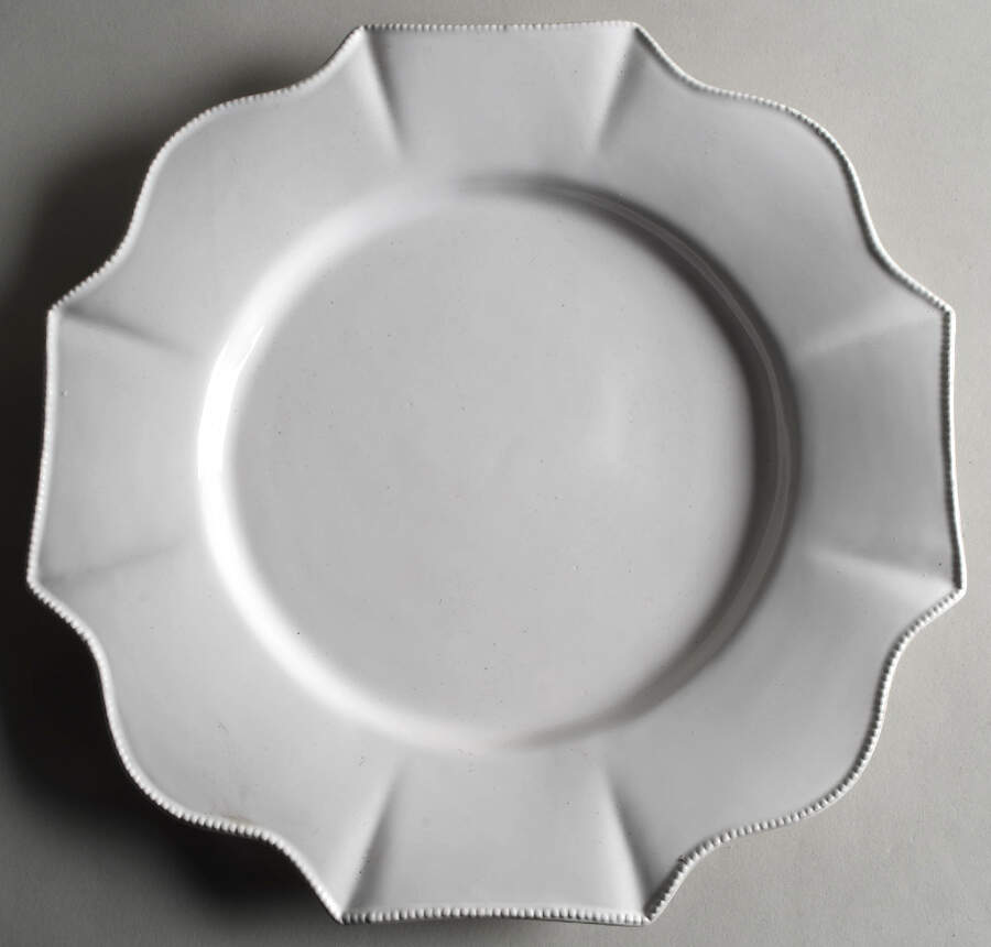 Quadra White Service Plate (Charger) by Z Gallerie-1