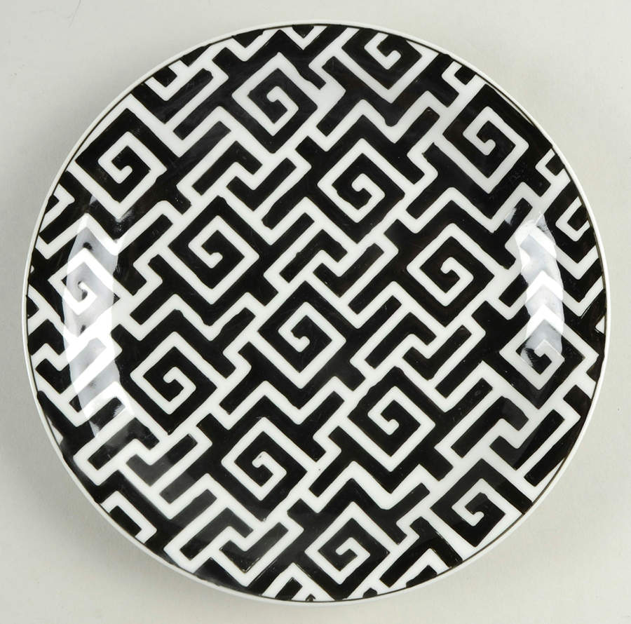 Labyrinth Black Salad Plate by Z Gallerie-1