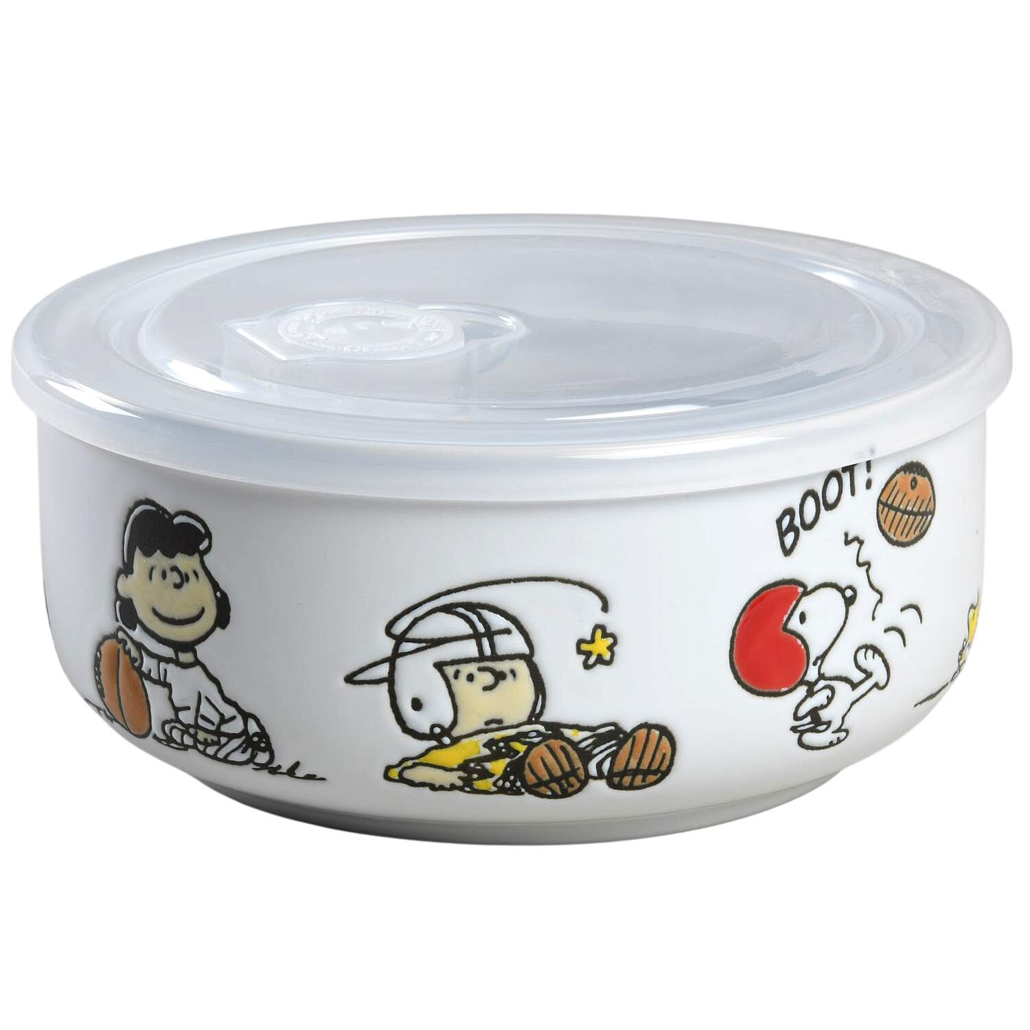Peanuts 26 Oz Round Plastic Microwave Bowl & Vented Lid by Zrike-1