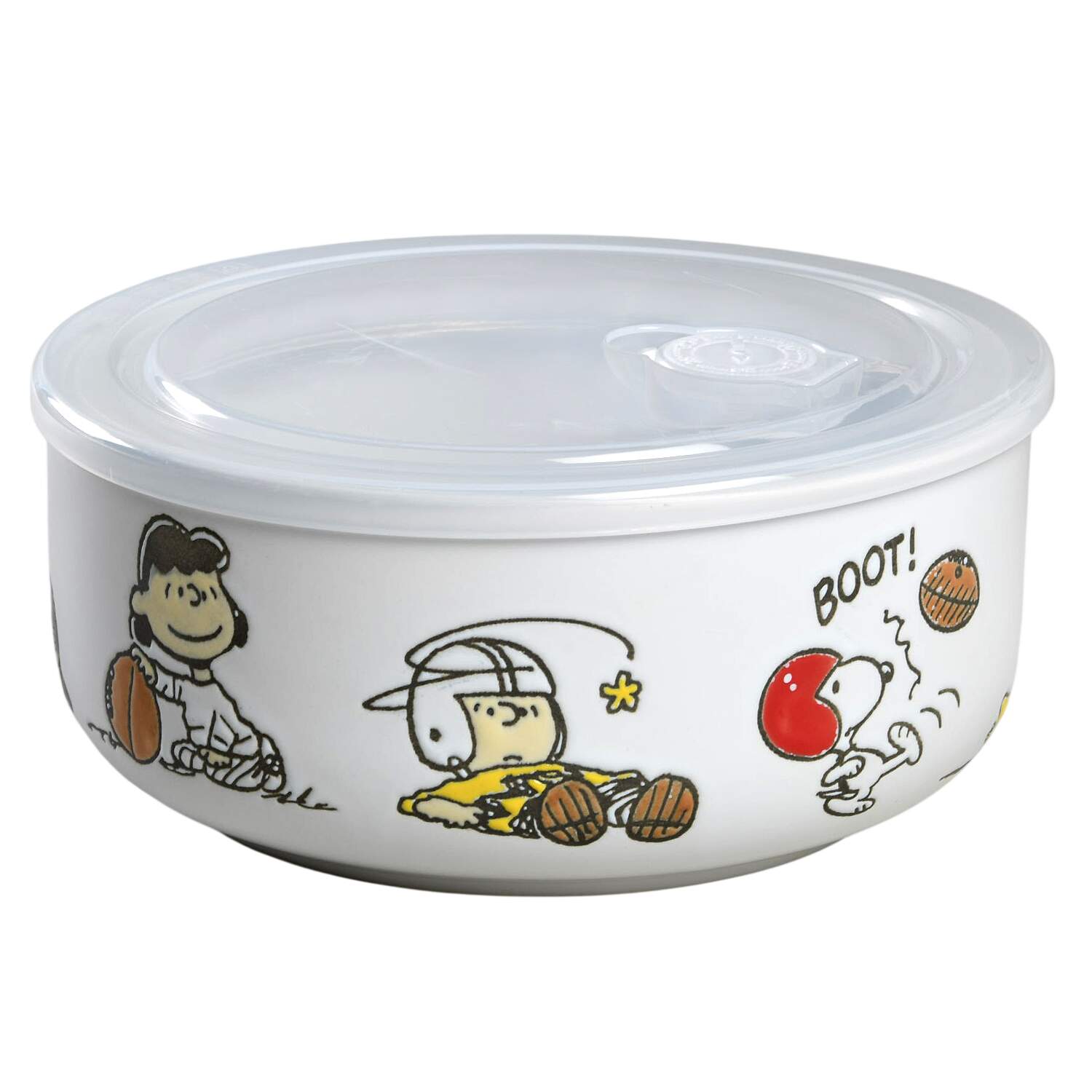 Peanuts 32 Oz Round Plastic Microwave Bowl w/Vent Lid by Zrike-1