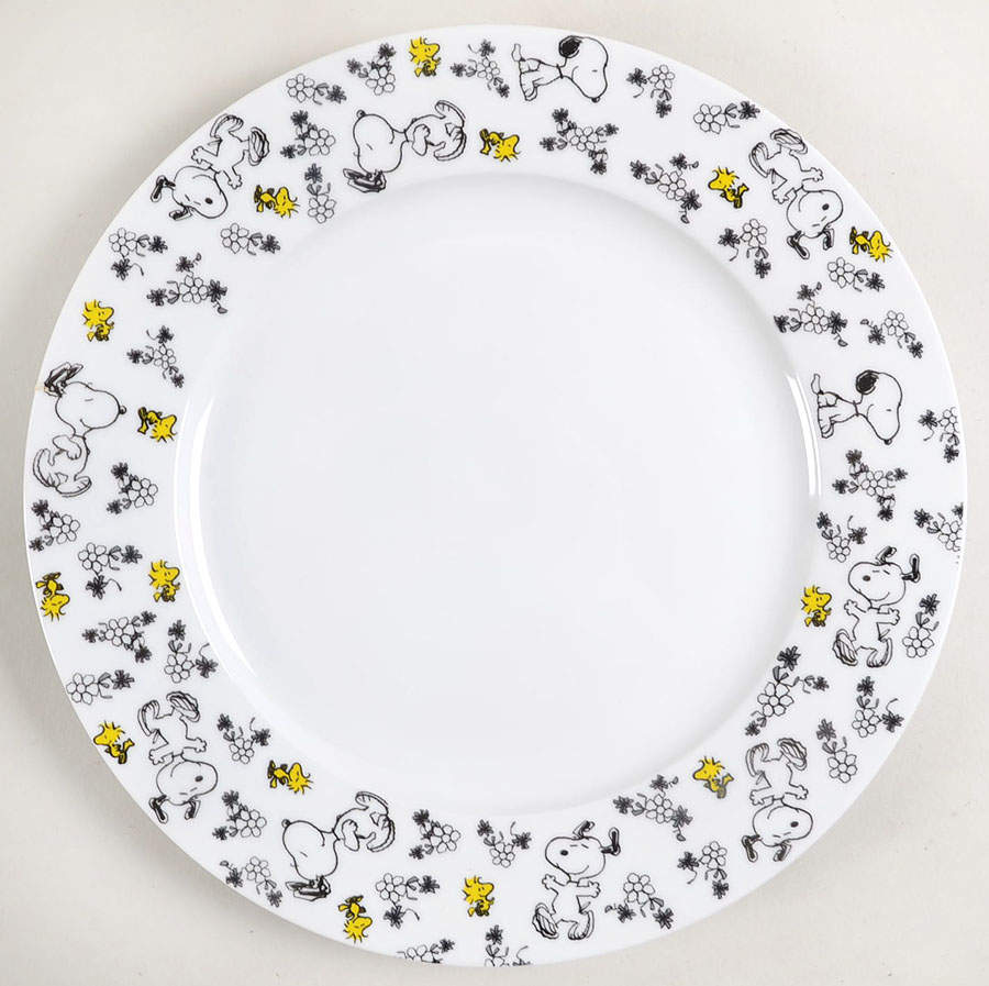 Peanuts Floral Dinner Plate by Zrike-1