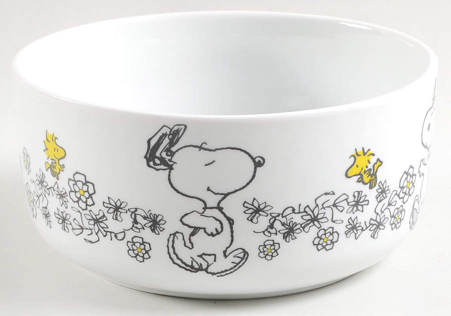 Peanuts Floral Medium Serve & Store Bowl, No Lid by Zrike-1