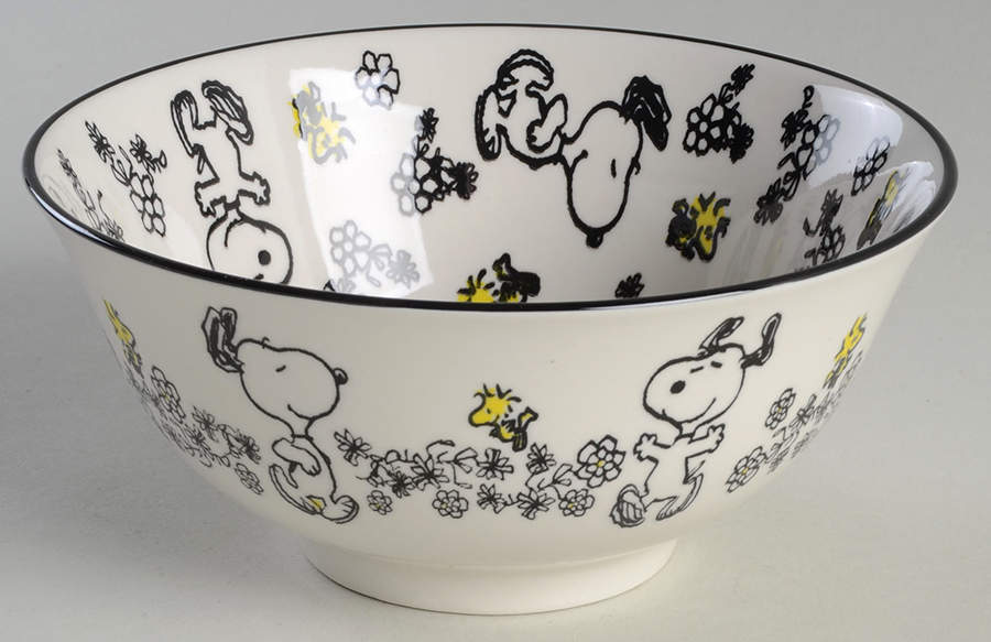 Peanuts Floral Soup/Cereal Bowl by Zrike-1