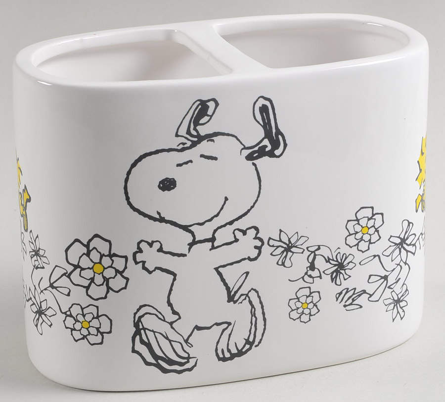 Peanuts Floral Toothbrush Holder by Zrike-1