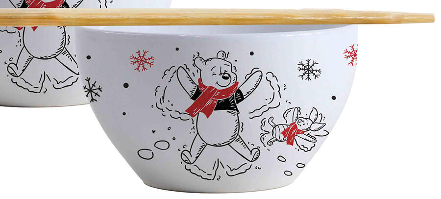 Pooh Christmas Noodle Bowl & Chopsticks Set by Zrike-1