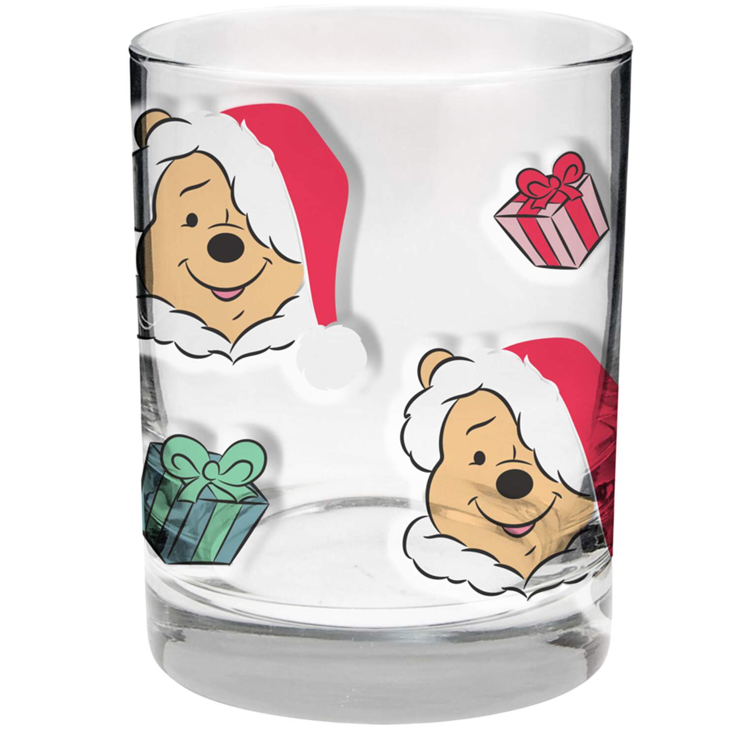 Pooh Christmas Glassware Double Old Fashioned by Zrike-1