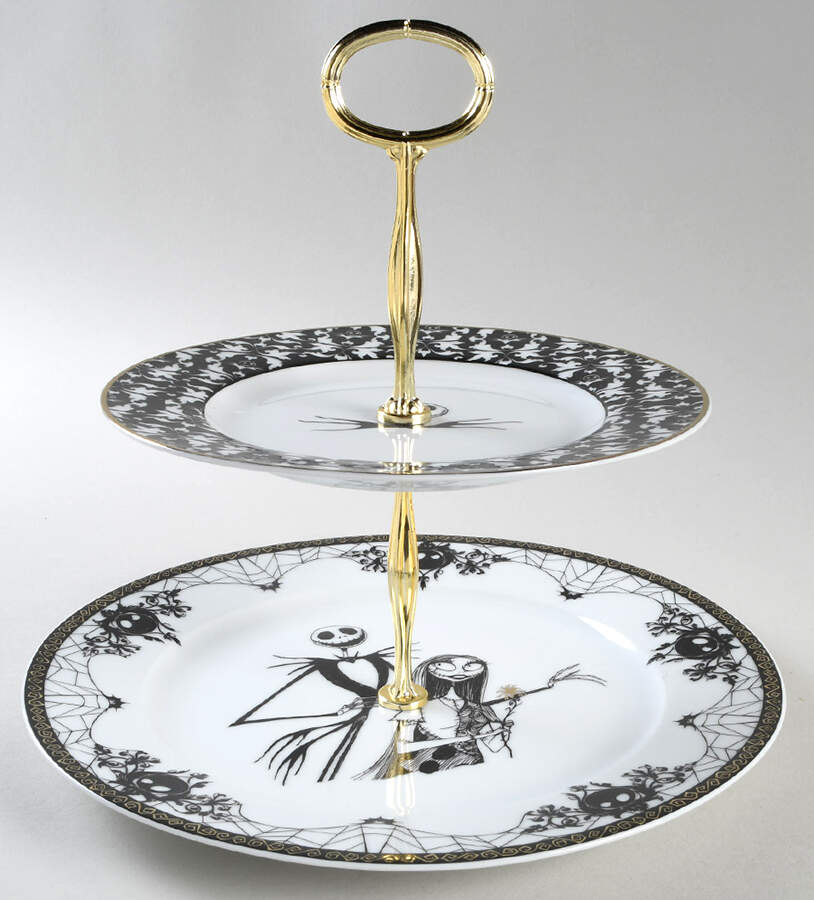 Nightmare Before Christmas 6 5/8"-10"  2 Tiered Serving Tray (Dp, Sp) HC by Zrike-1