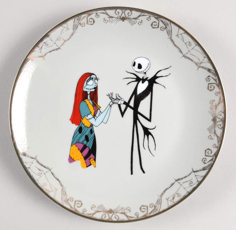 Nightmare Before Christmas Salad Plate by Zrike-1