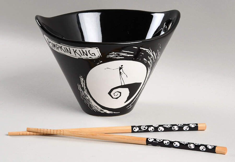 Nightmare Before Christmas Noodle Bowl & Chopsticks Set by Zrike-1