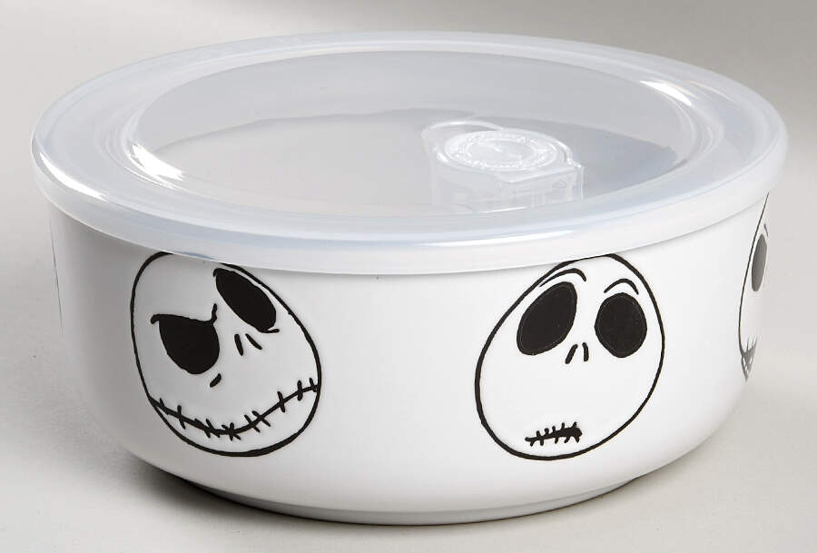 Nightmare Before Christmas 32 Oz Round Plastic Microwave Bowl w/Vent Lid by Zrike-1