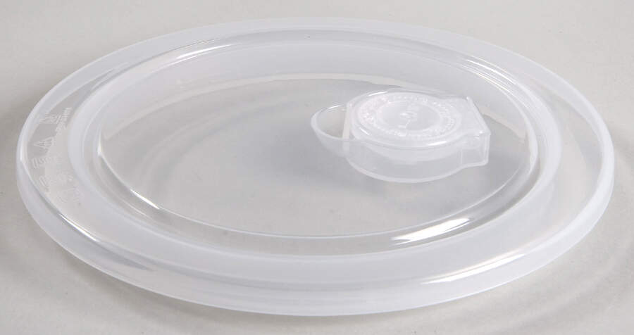 Stitch Vented Lid for 26 Oz Round Plastic Microwave Bowl by Zrike-1