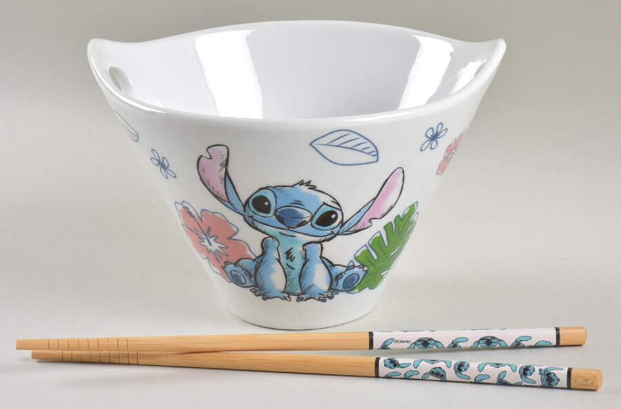 Stitch Noodle Bowl & Chopsticks Set by Zrike-1