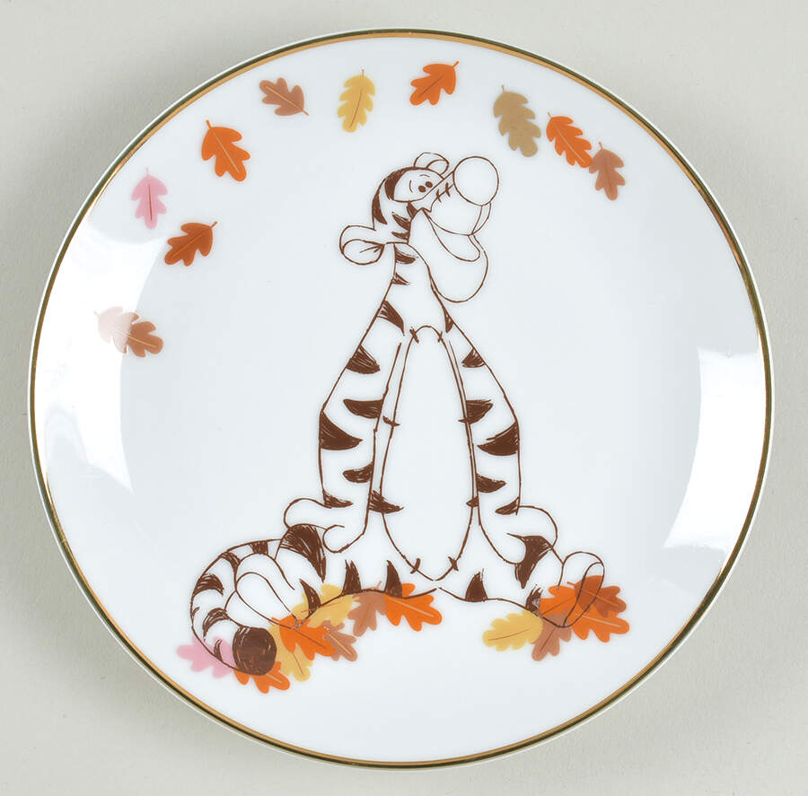 Winnie the Pooh Falling Leaves Appetizer Plate by Zrike-1