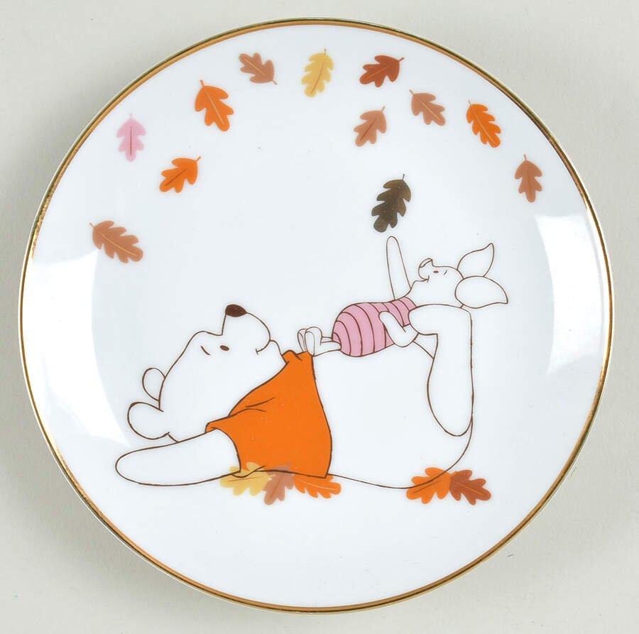 Winnie the Pooh Falling Leaves Appetizer Plate by Zrike-1