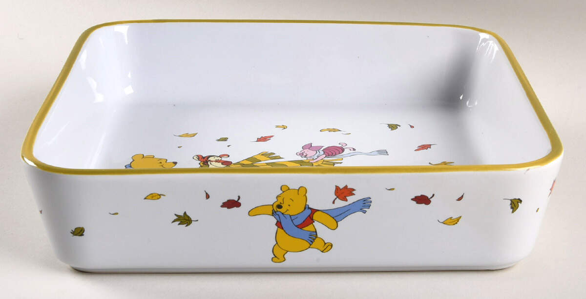 Winnie the Pooh Falling Leaves 9" Square Baker by Zrike-1