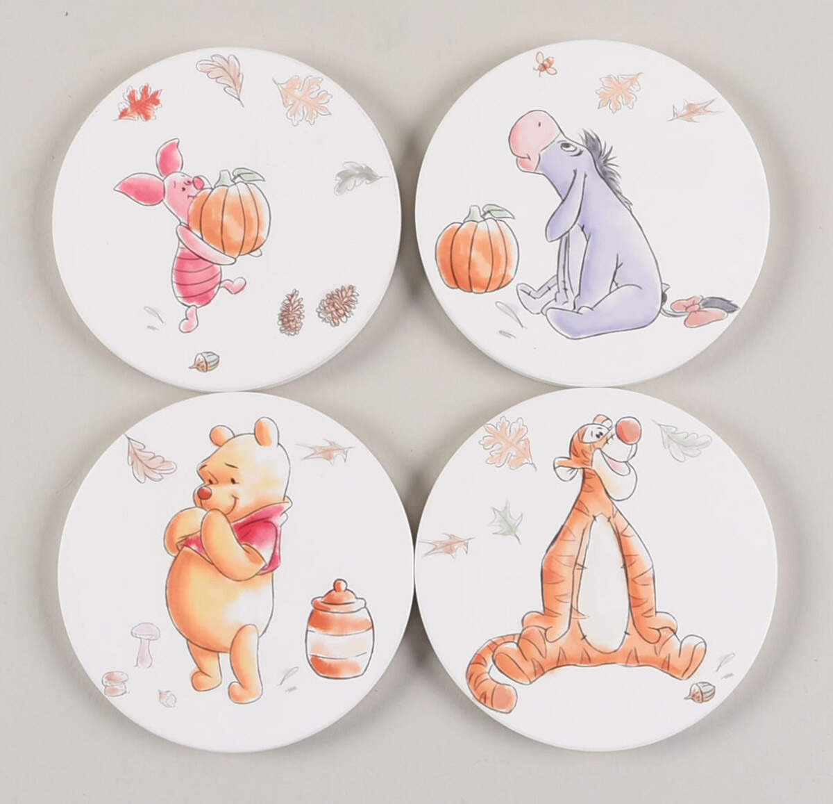Winnie the Pooh Falling Leaves Coaster - Set of 4 Motifs 1-4 by Zrike-1