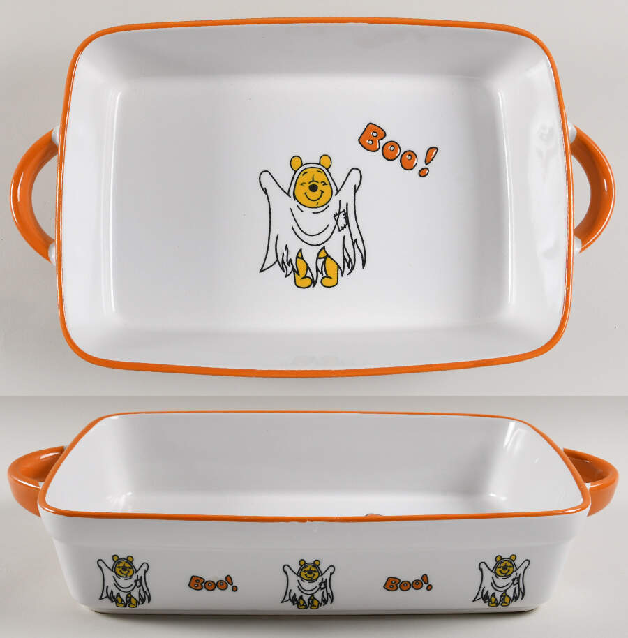 Winnie the Pooh Falling Leaves 12" Rectangular Baker by Zrike-1