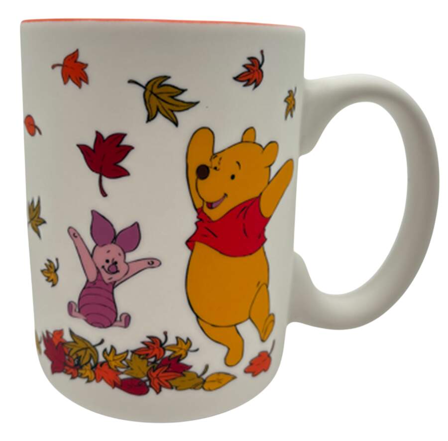 Winnie the Pooh Falling Leaves Mug by Zrike-1