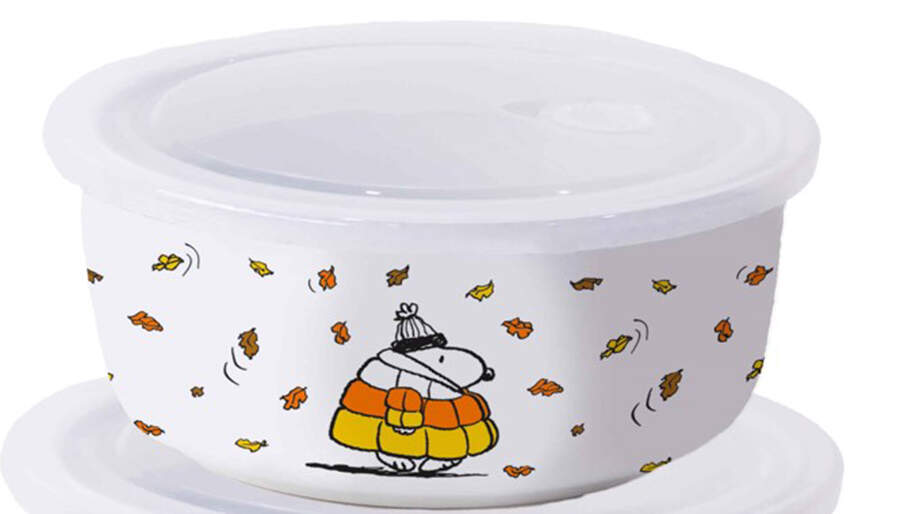 Peanuts Halloween 16 Oz Round Plastic Microwave Bowl & Vented Lid by Zrike-1