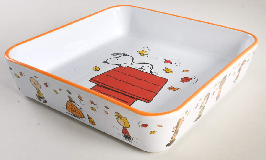 Peanuts Halloween 8" Square Baker by Zrike-1