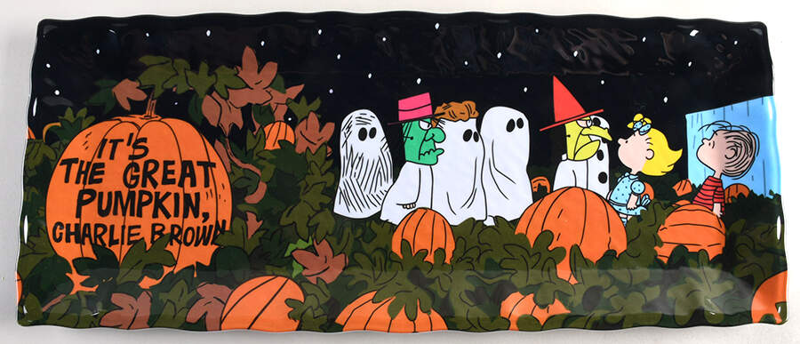 Peanuts Halloween 19" Rectangular Melamine Platter by Zrike-1