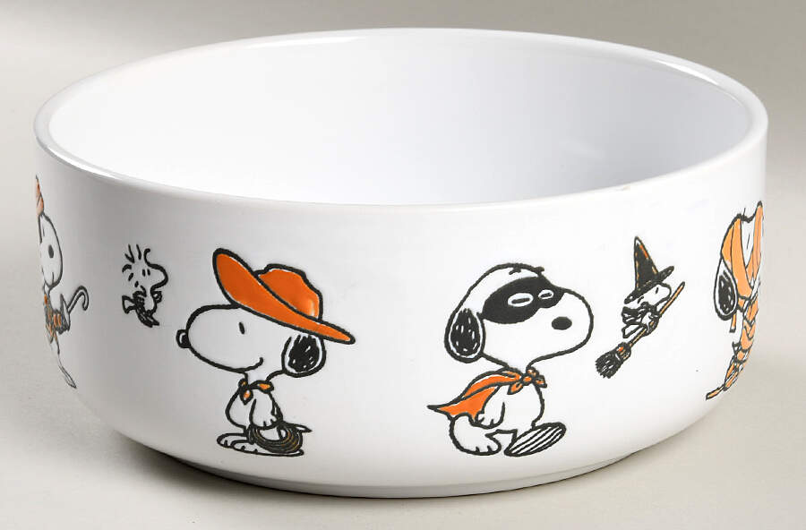 Peanuts Halloween 32 Oz Round Plastic Microwave Bowl No Vent Lid by Zrike-1