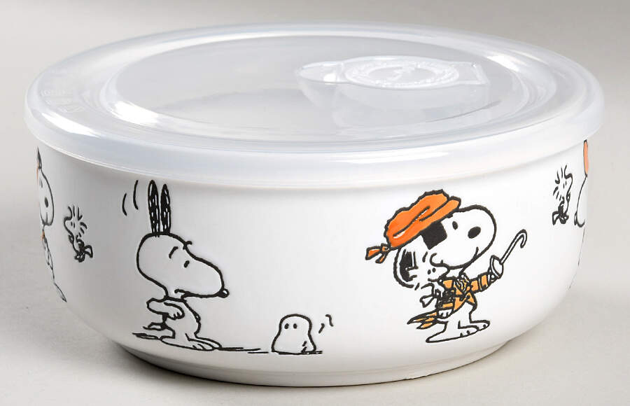 Peanuts Halloween 16 Oz Round Plastic Microwave Bowl w/Vent Lid by Zrike-1