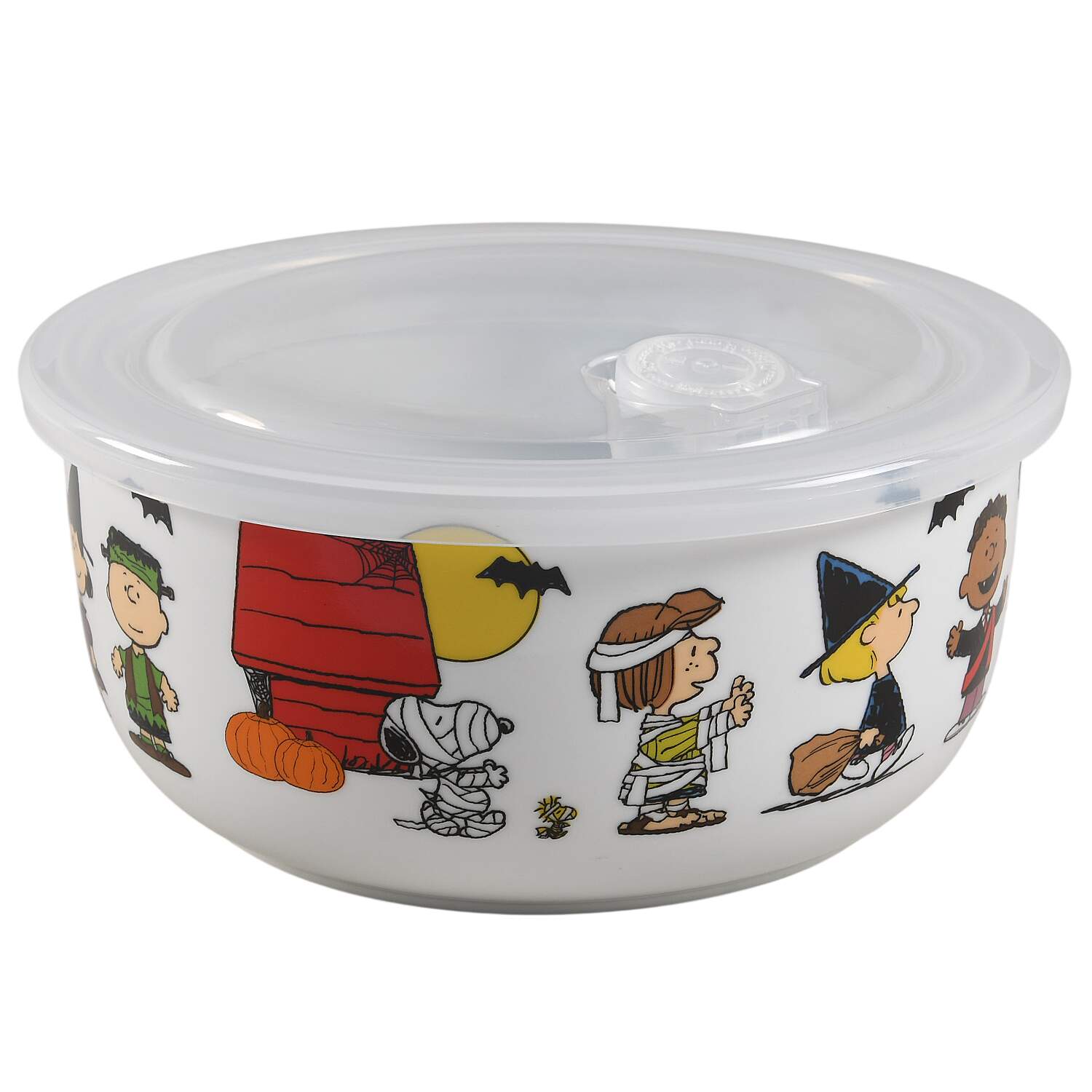 Peanuts Halloween 32 Oz Round Plastic Microwave Bowl w/Vent Lid by Zrike-1