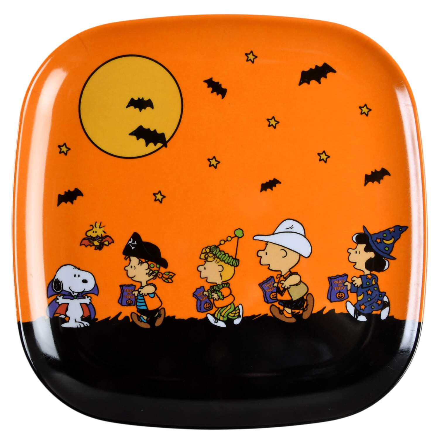 Peanuts Halloween Square Melamine Dinner Plate by Zrike-1
