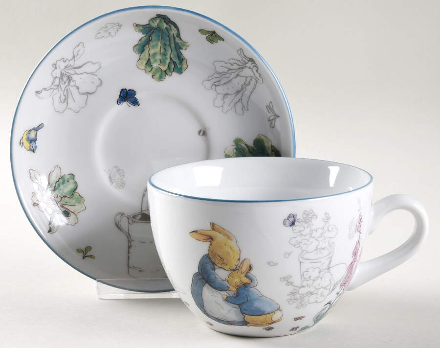 Peter Rabbit Classic Flat Cup & Saucer Set by Zrike-1