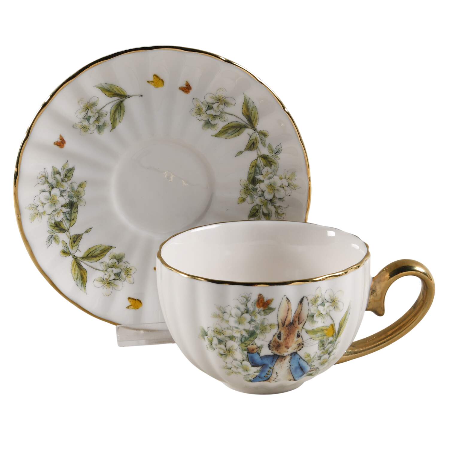 Peter Rabbit Classic Flat Cup & Saucer Set by Zrike-1