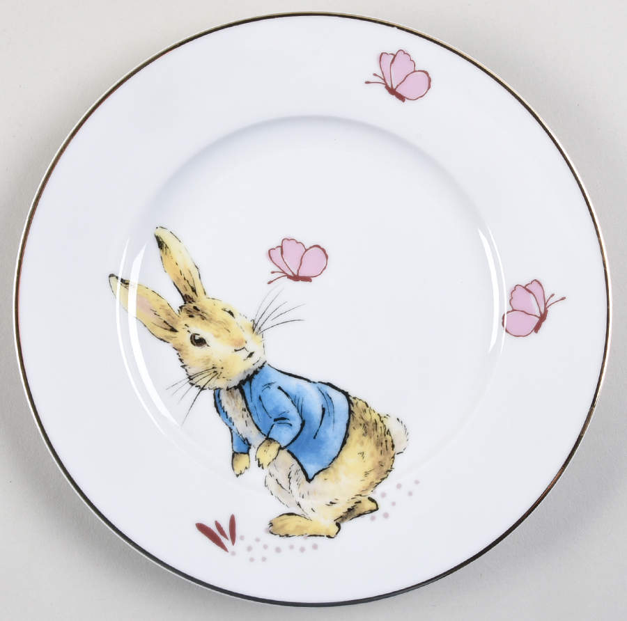 Peter Rabbit Gold Salad Plate by Zrike-1