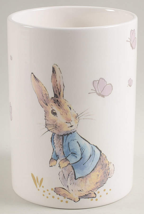Peter Rabbit Gold Cookie Jar No Lid by Zrike-1