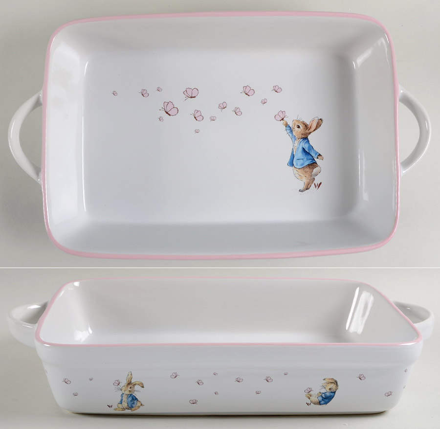 Peter Rabbit Gold 15" Rectangular Baker by Zrike-1