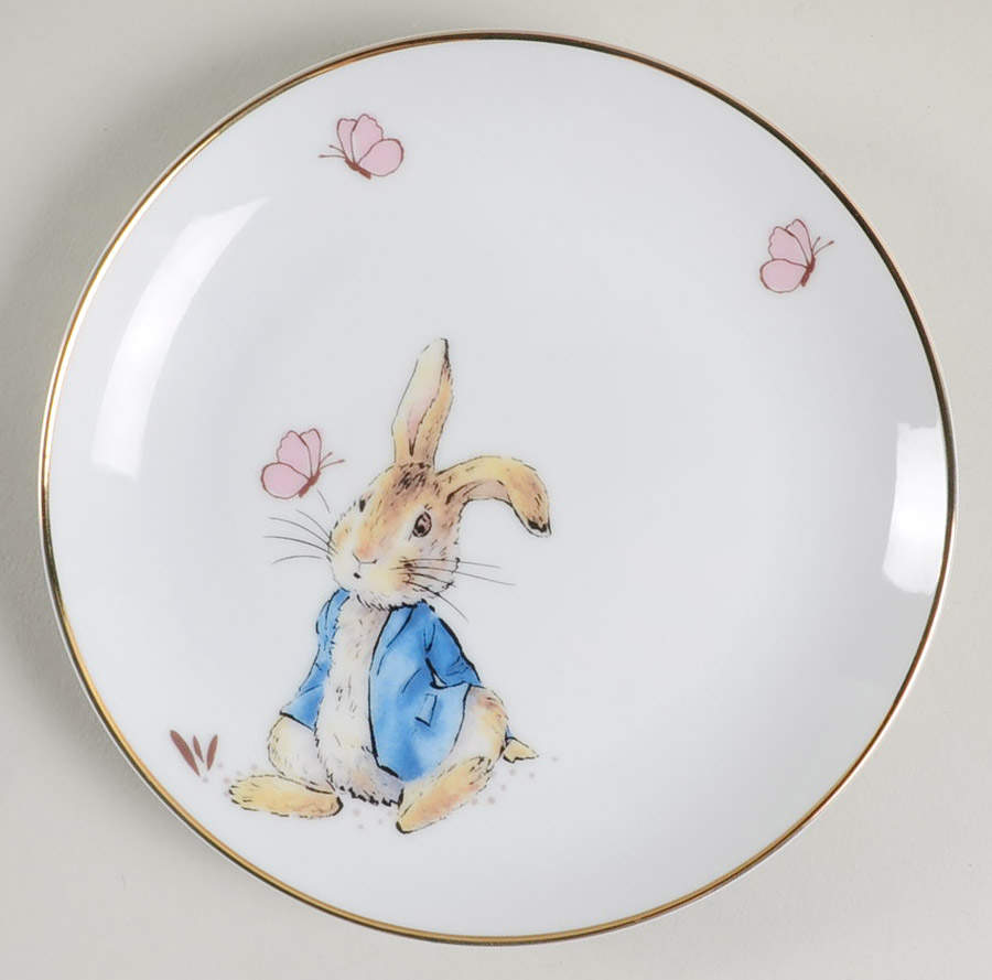 Peter Rabbit Gold Appetizer Plate by Zrike-1
