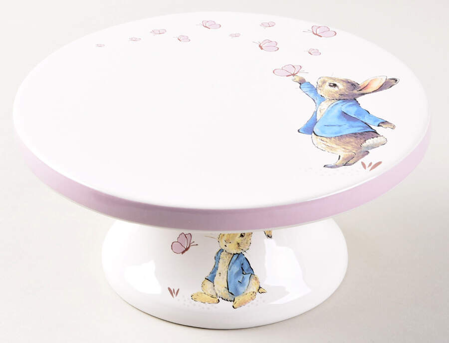 Peter Rabbit Gold 7" Diameter Pedestal Cake Stand by Zrike-1