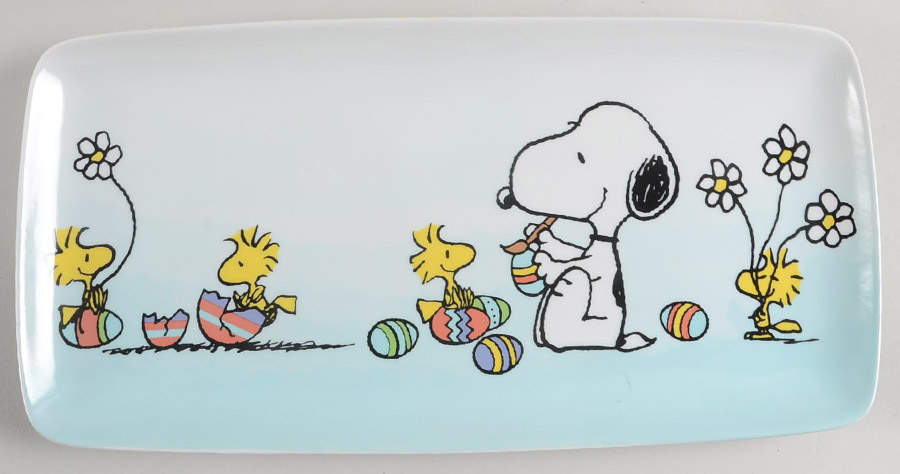 Peanuts Easter 13" Rectangular Tray by Zrike-1