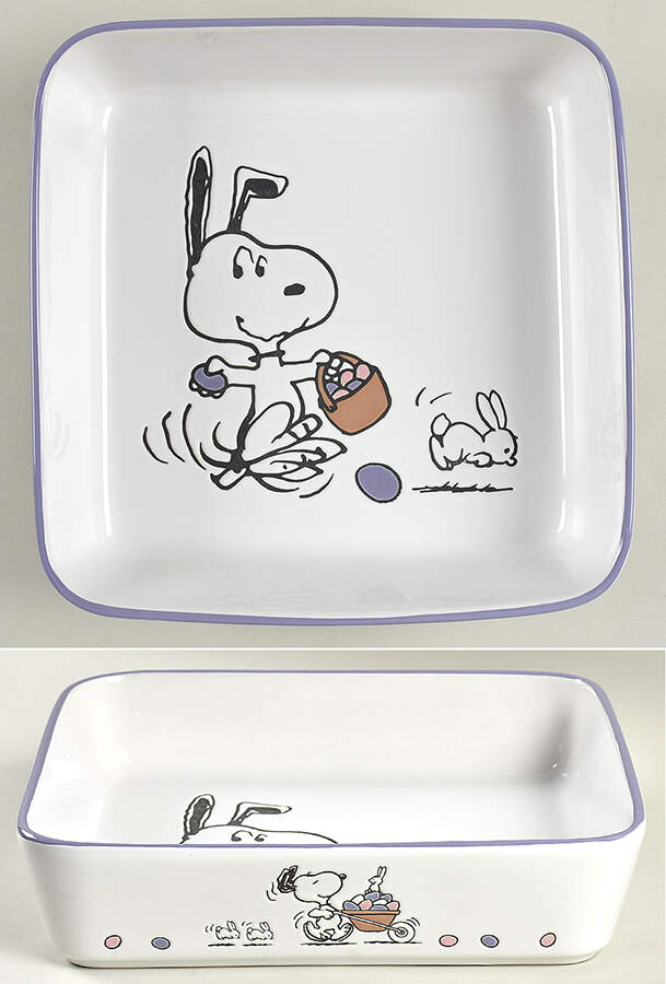 Peanuts Easter 9" Square Baker by Zrike-1