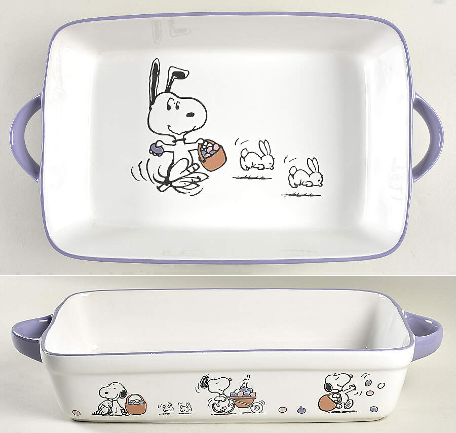 Peanuts Easter 14" Rectangular Baker by Zrike-1