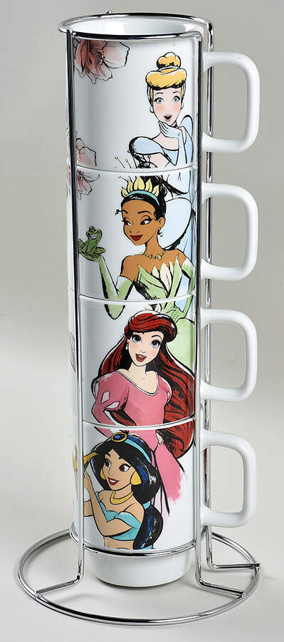 Disney Movies (Miscellaneous) Stackable Mug - Set of 4 & Metal Holder by Zrike-1
