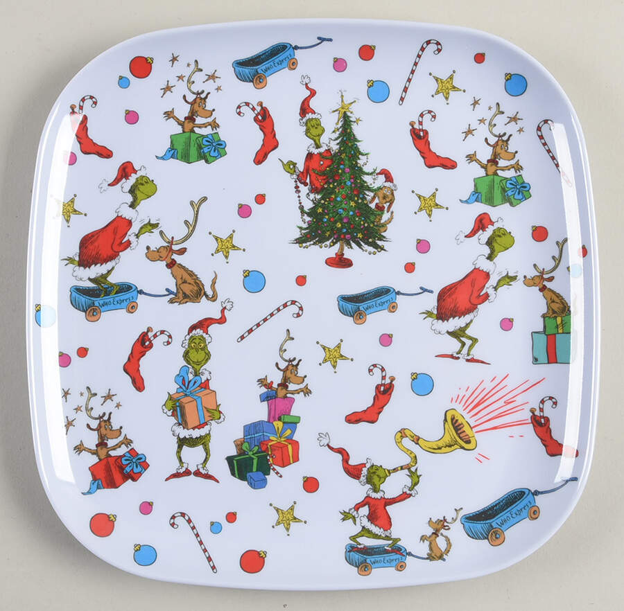 The Grinch (Miscellaneous) Melamine Dinner Plate by Zrike-1