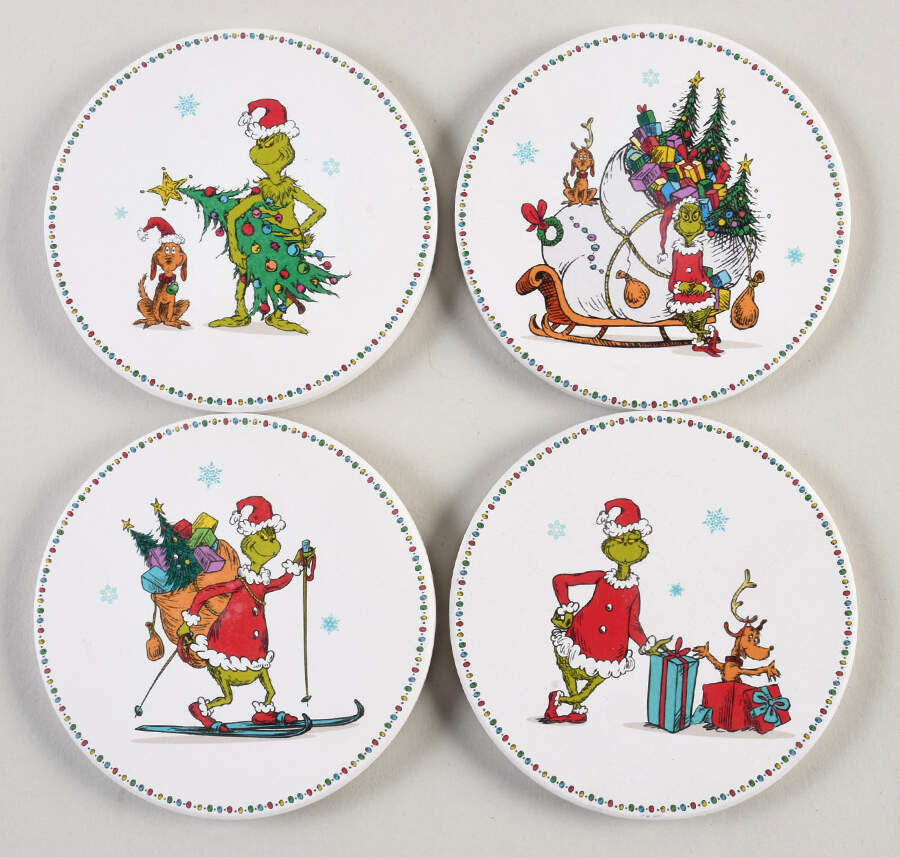 The Grinch (Miscellaneous) CoasterCoaster - Set of 4 Motif 9-12 by Zrike-1