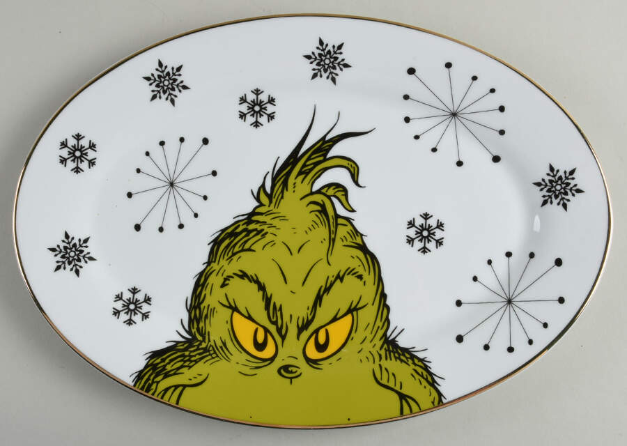 The Grinch (Miscellaneous) 13" Oval Serving Platter by Zrike-1
