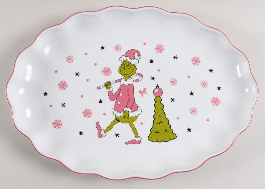 The Grinch (Miscellaneous) 14" Oval Serving Platter by Zrike-1