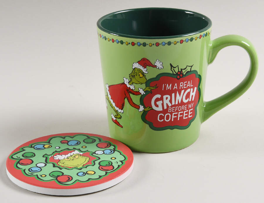 The Grinch (Miscellaneous) Mug & Coaster Set by Zrike-1