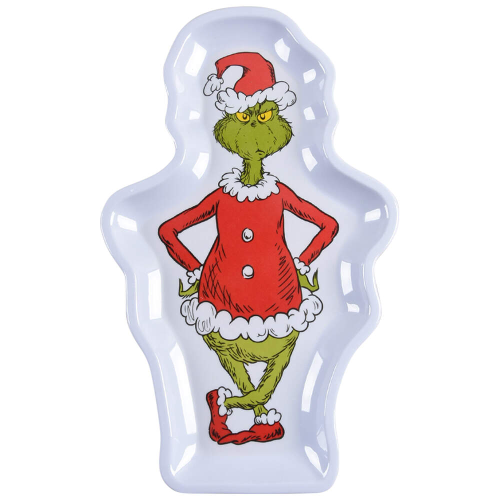 The Grinch (Miscellaneous) 14" Melamine Figural Serving Tray by Zrike-1
