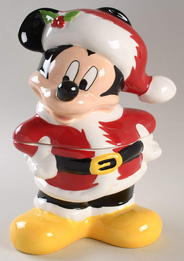 Mickey and Minnie Christmas Fun Figural Cookie Jar & Lid by Zrike-1